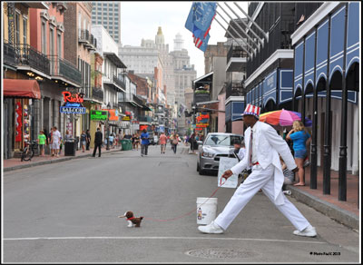 Bourbon Street s'anime de statues vivantes
