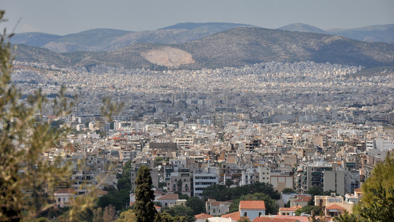 Athènes vue de l'Acropole